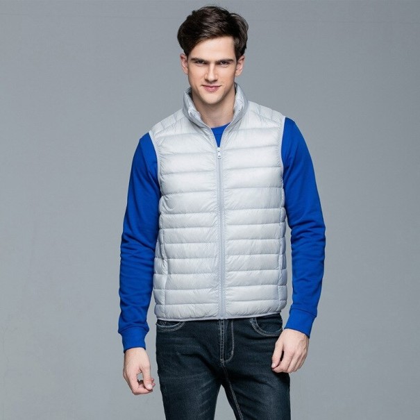 Chaleco de plumas para hombre S105 gris claro S