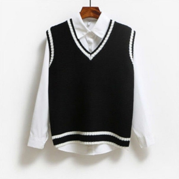 Chaleco de punto para mujer P2067 negro XS