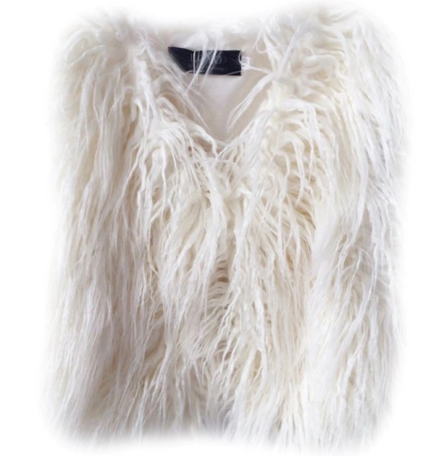 Chaleco peludo para niñas J2489 blanco 3