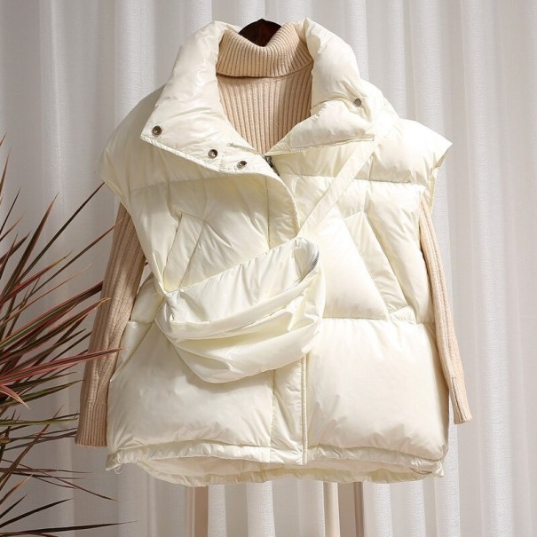Chaleco y riñonera de mujer P1754 crema M