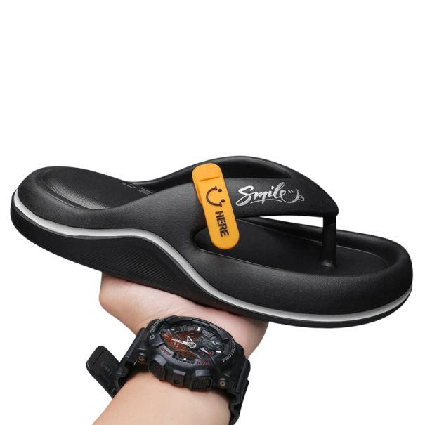 Chanclas de hombre con plataforma alta y suave Zapatillas de verano con suela antideslizante Zapatos cómodos para casa y exterior Zapatos aireados para hombre negro 40-41