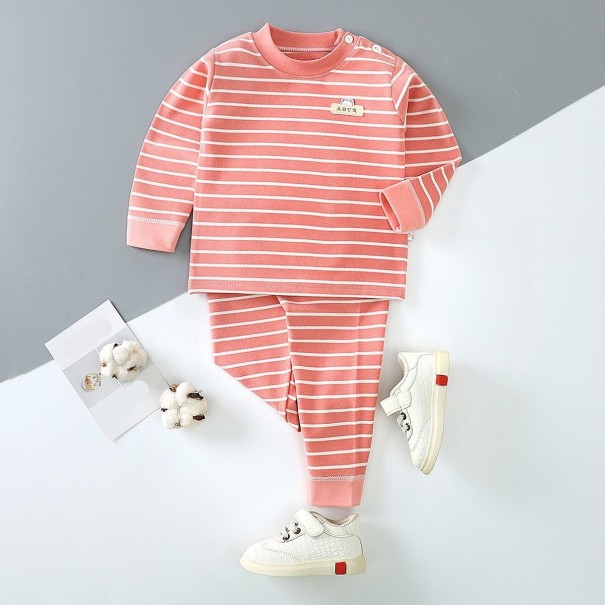 Chándal de rayas para niños rojo claro 3