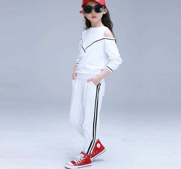 Chándal niña L1182 blanco 8