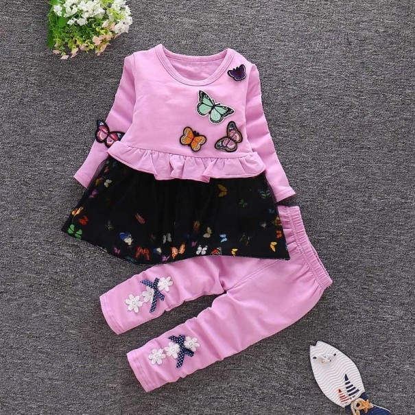 Chándal niña L1376 morado claro 12-24 meses