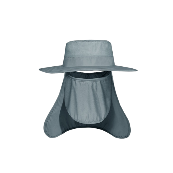 Chapeau avec protection solaire gris