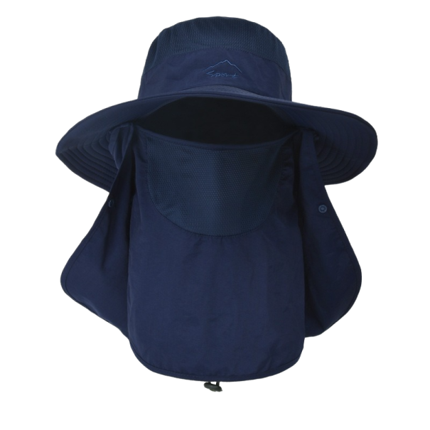 Chapeau avec protection solaire Z188 bleu foncé