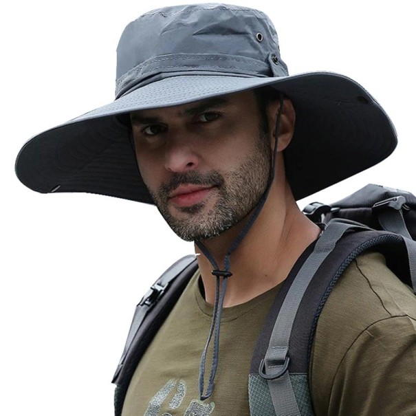 Chapeau avec protection UV gris clair