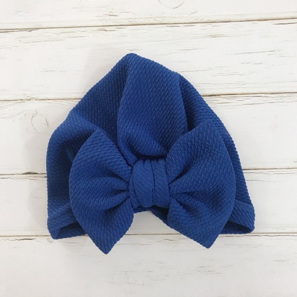 Chapeau d'enfant avec nœud A2 bleu foncé