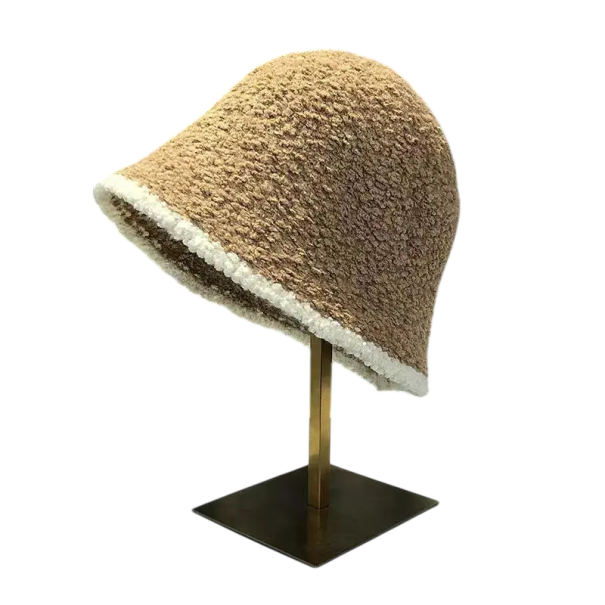 Chapeau d'hiver tricoté pour femmes 56–60 cm Polyester Chapeau chaud élastique Couvre-chef doux et réchauffant pour l'automne et l'hiver crème