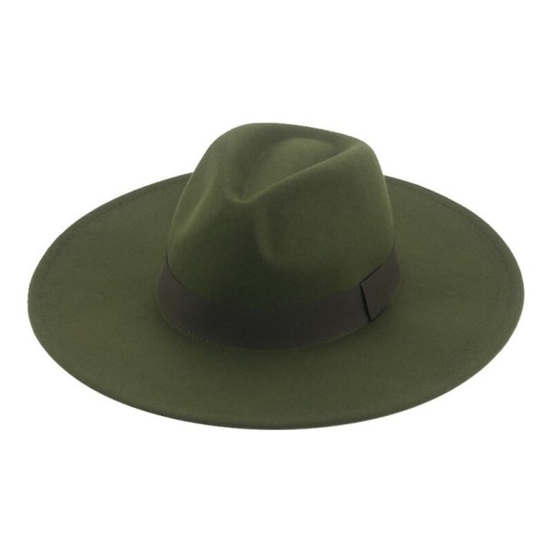 Chapeau en feutre vert armée
