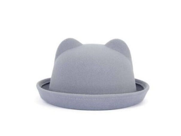 Chapeau pour femme avec oreilles gris clair