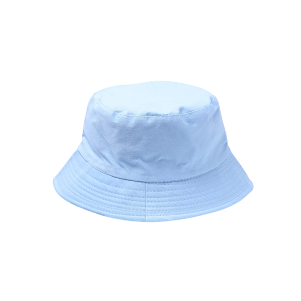 Chapéu de pescador infantil em algodão Circunferência da cabeça 52-54 cm Chapéu de proteção de verão para crianças Atividades ao ar livre Boné de sol azul