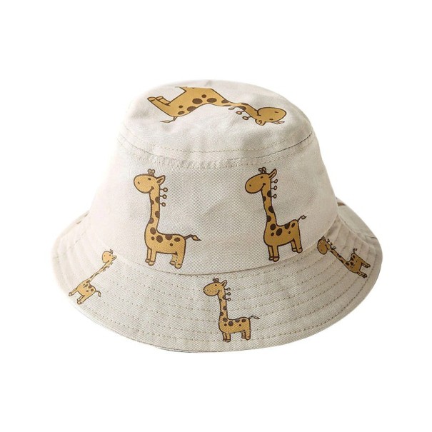 Chapéu infantil com girafa creme