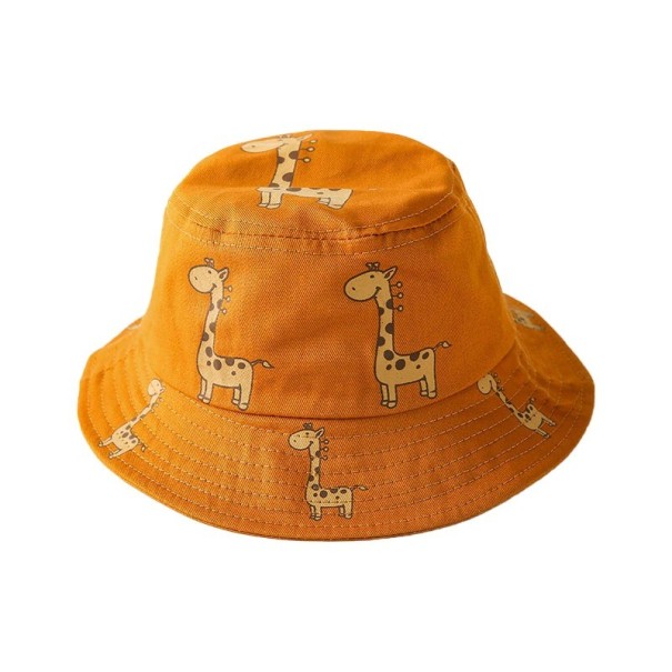Chapéu infantil com girafa laranja