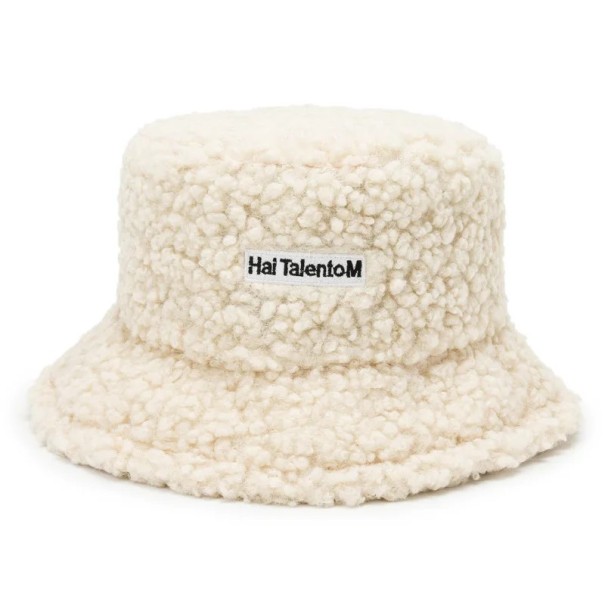 Chapéu unissexo de lã com bordado 56–58 cm Lã de ovelha Chapéu elegante e quente para o outono e inverno branco