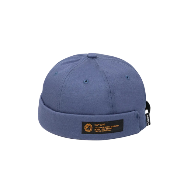Chapéu unissexo de veludo cotelê sem aba de algodão Chapéu dockers retro ajustável Estilo streetwear hip hop Chapéu de copa para homens e mulheres azul
