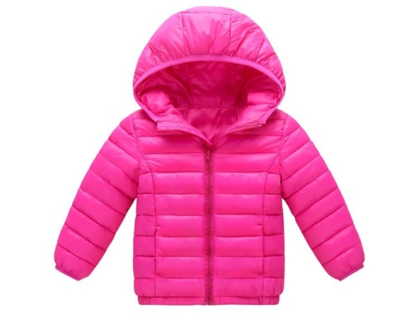 Chaqueta acolchada niña J3039 rosa oscuro 4