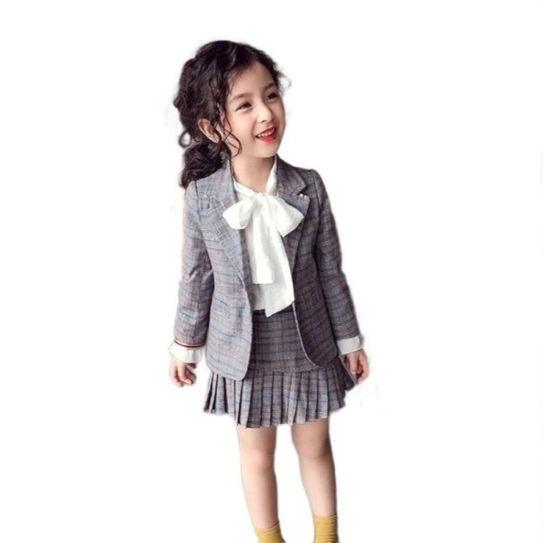 Chaqueta, blusa y falda niña L1454 13