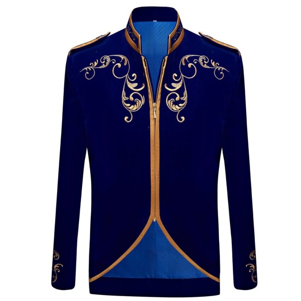 Chaqueta con cremallera para hombre azul oscuro L