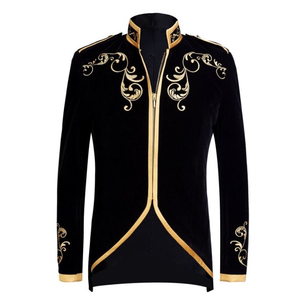 Chaqueta con cremallera para hombre negro L