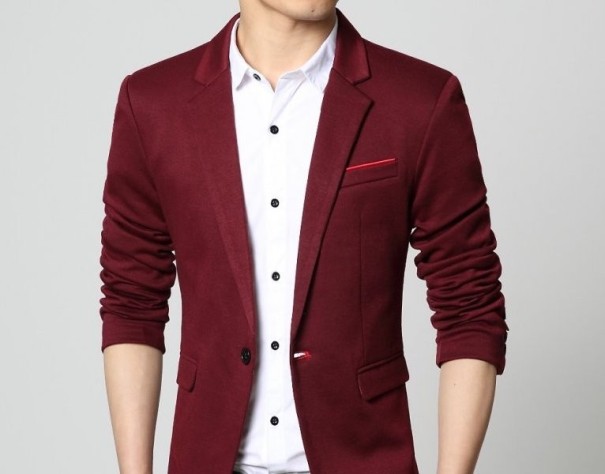 Chaqueta de algodón para hombre J2939 burdeos XXL