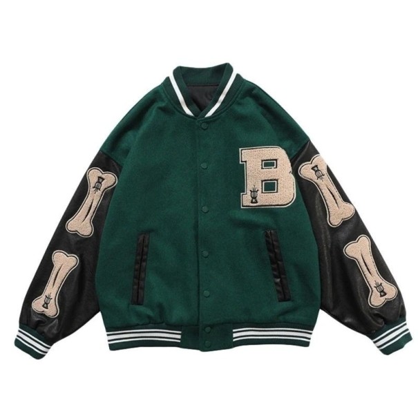 Chaqueta de béisbol P1357 verde M
