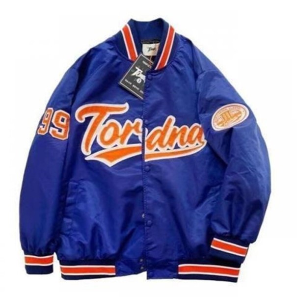 Chaqueta de béisbol para mujer P1606 azul M