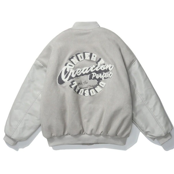 Chaqueta de béisbol para mujer P1667 gris XL