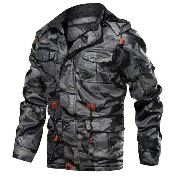 Chaqueta de cuero para hombre F1296 negro S