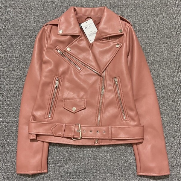 Chaqueta de cuero para mujer ladrillo XS