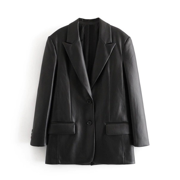 Chaqueta de cuero para mujer P1353 M