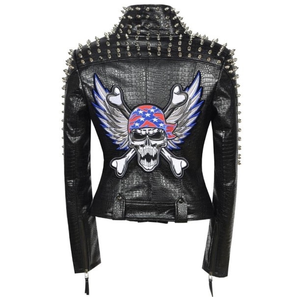 Chaqueta de cuero para mujer P1933 XS 9