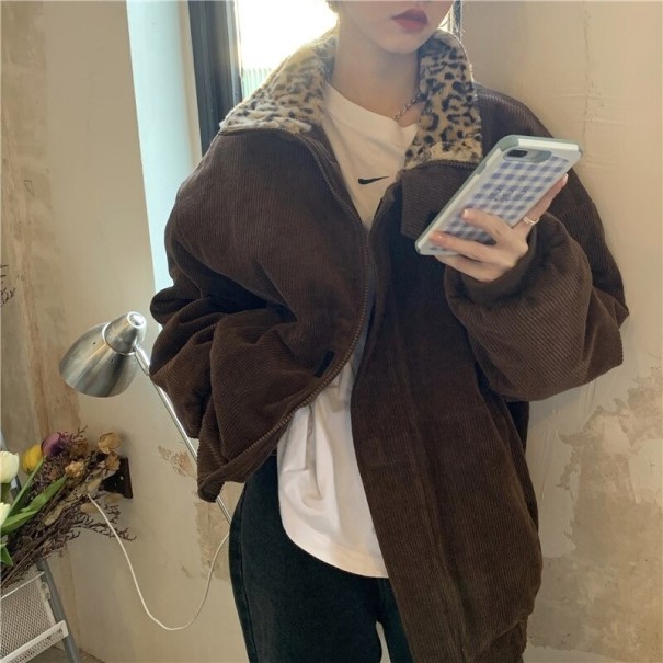 Chaqueta de entretiempo para mujer P1416 café Chaqueta de entretiempo para mujer P1416 café