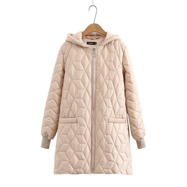 Chaqueta de entretiempo para mujer P2083 beige 3XL