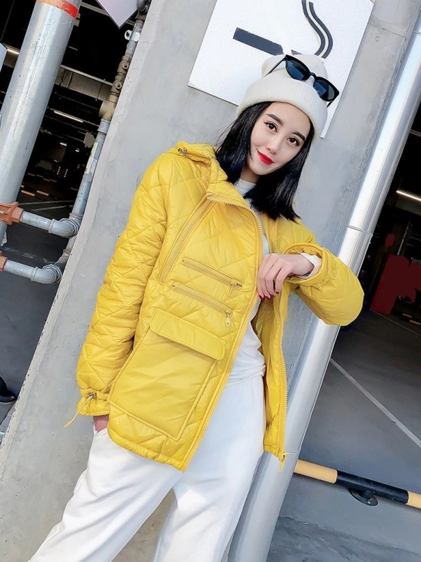 Chaqueta de entretiempo para mujer P2479 amarillo M