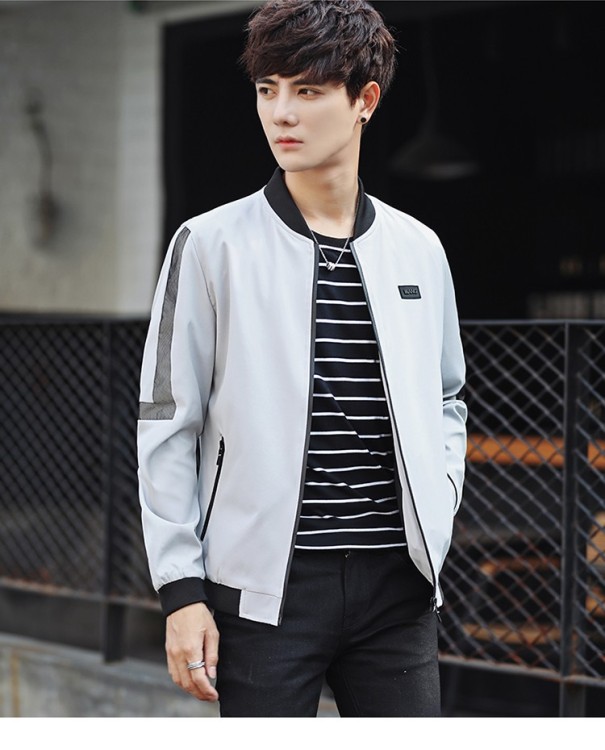 Chaqueta de estilo para hombre J2614 gris claro M