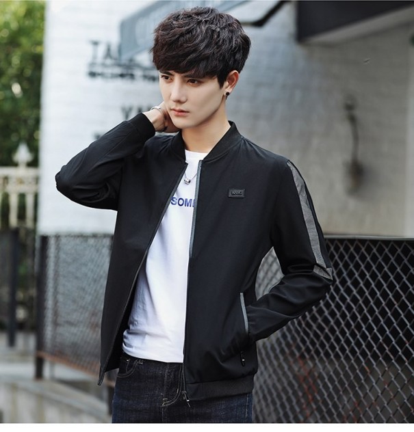 Chaqueta de estilo para hombre J2614 negro S Chaqueta de estilo para hombre J2614 negro S