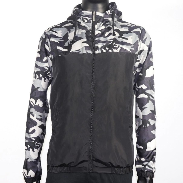 Chaqueta de hombre con estampado de camuflaje J2045 gris L