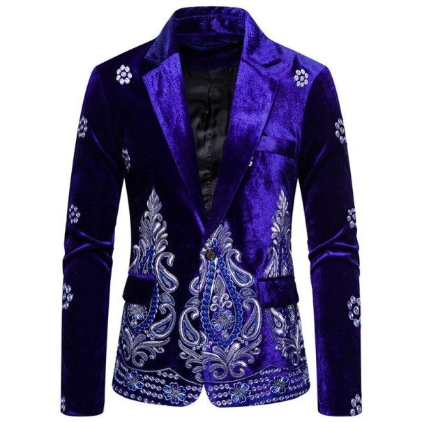 Chaqueta de hombre con estampado F386 azul oscuro XXL 2