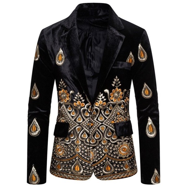Chaqueta de hombre con estampado F386 negro XXL 1