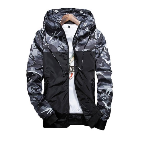 Chaqueta de hombre con estampado militar J2042 gris M