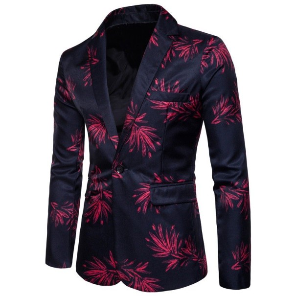 Chaqueta de hombre con hojas J1512 rojo L