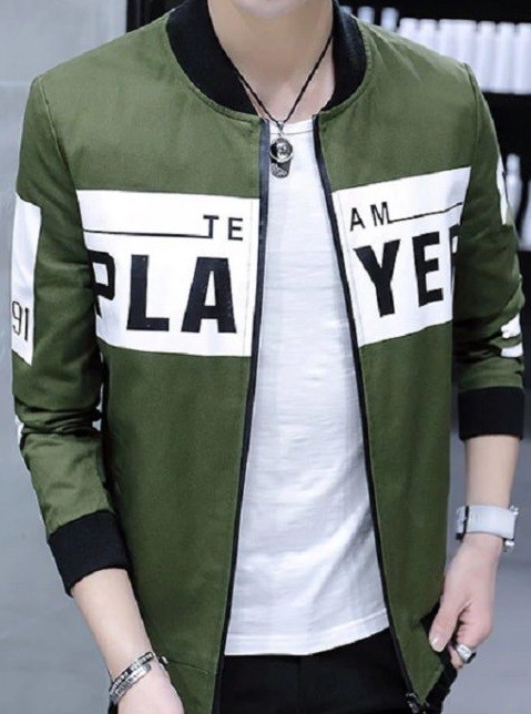 Chaqueta de hombre con inscripción PLAYER J2589 verde XS