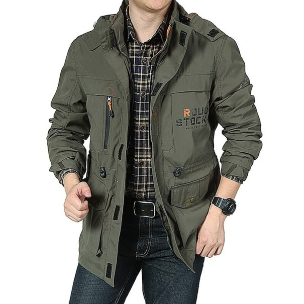 Chaqueta de hombre F1144 verde militar XS