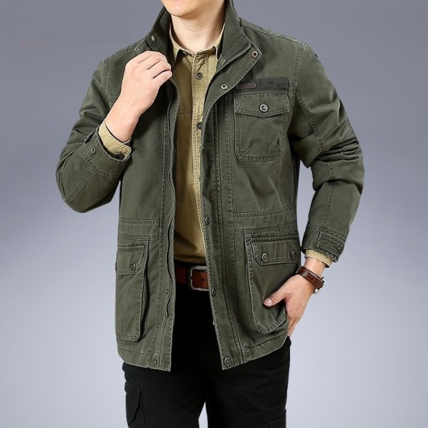 Chaqueta de hombre F1191 verde militar XXL