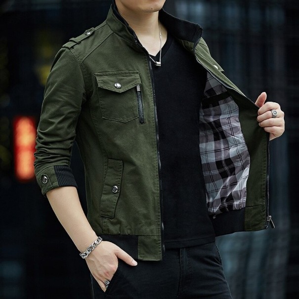 Chaqueta de hombre F1224 verde militar XL 3