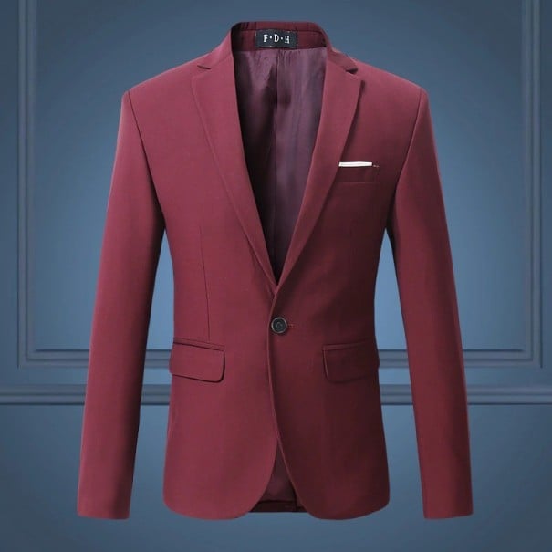 Chaqueta de hombre F327 burdeos M