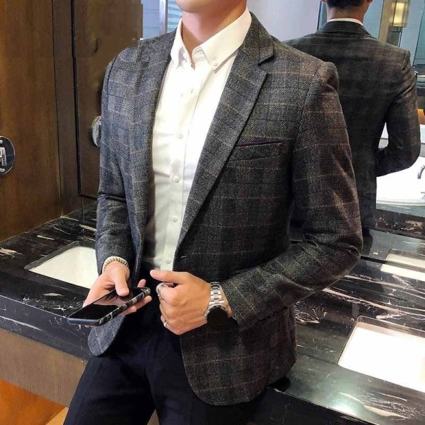 Chaqueta de hombre F338 café L