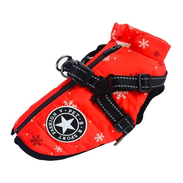 Chaqueta de invierno cálida para perros con forro polar Chaqueta impermeable acolchada para perros Ropa impermeable para perros pequeños y grandes Abrigo aislante para perros con forro polar XL