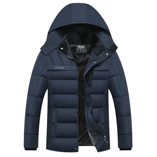Chaqueta de invierno con capucha para hombre A1802 azul oscuro M 1